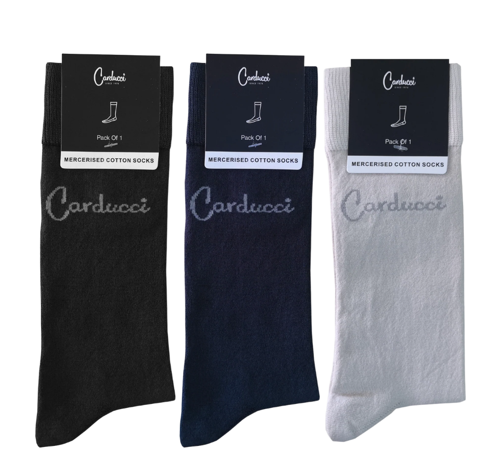 Carducci Mercerised Cotton 3 Pack Socks