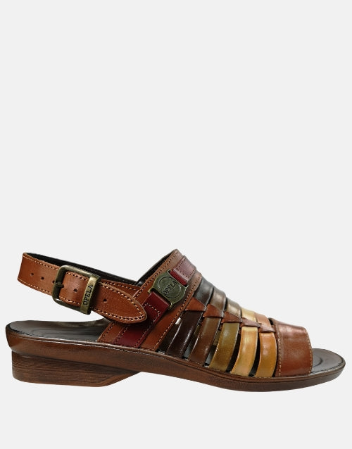 Opela Shaka Cognac Leather Sandals