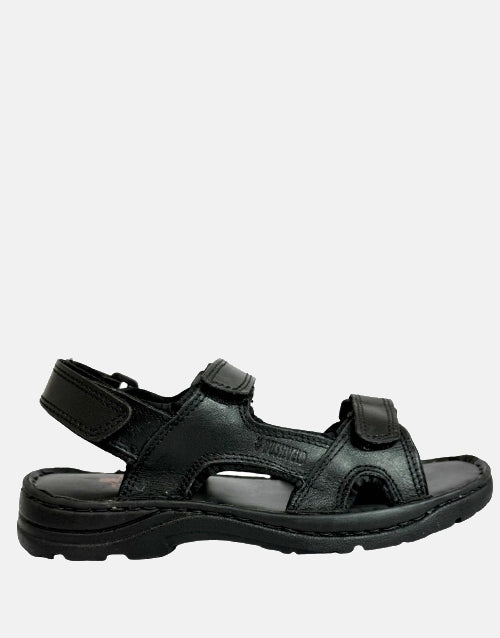 Bushveld Genuine Leather Black Backstrap Sandal