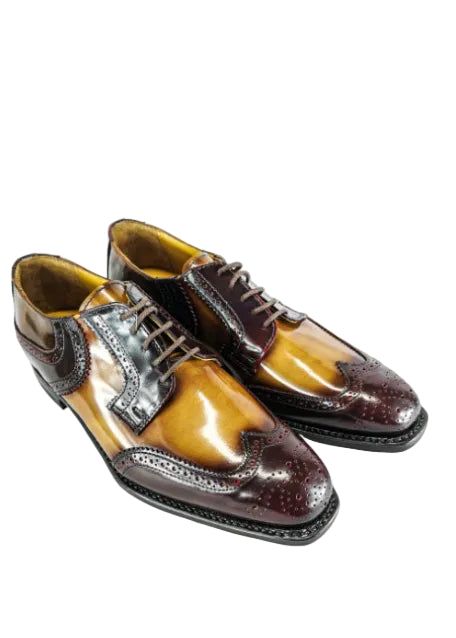 Medicus Leather Royal Burgundy  Tan Walnut Shoe