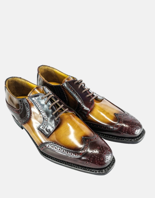 Medicus Leather Royal Burgundy  Tan Walnut Shoe