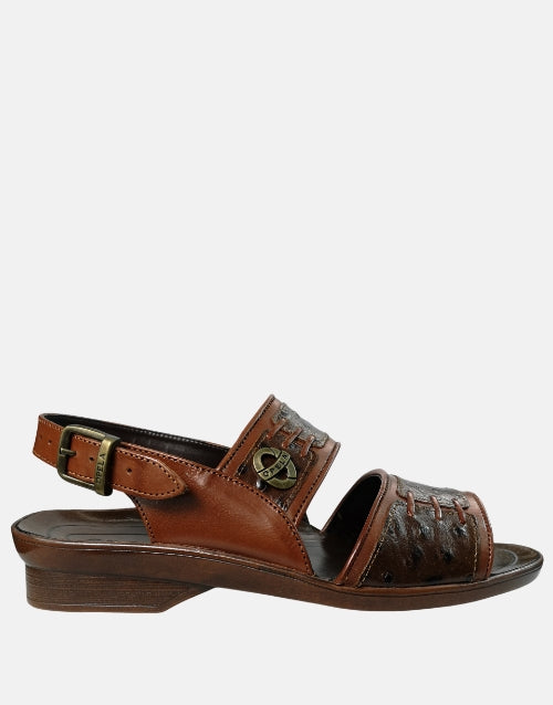 Opela Shaka Cognac Leather Sandals