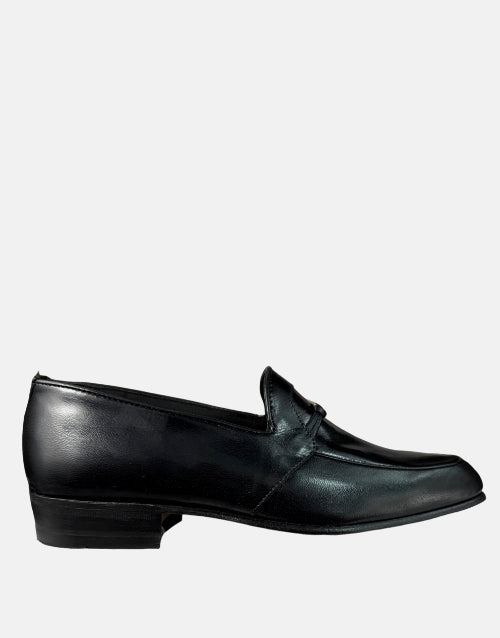 Barker Glace Kid Black Moccasin