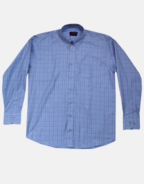 Aero LS Light Blue Check Shirt