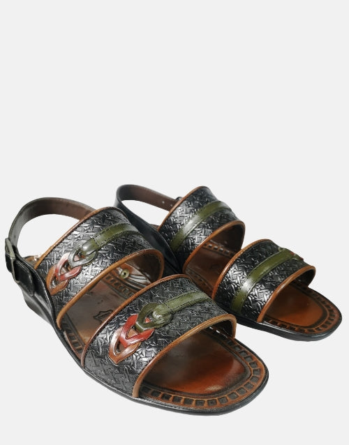 Rodrigo Wheat Multi Leather Sandal