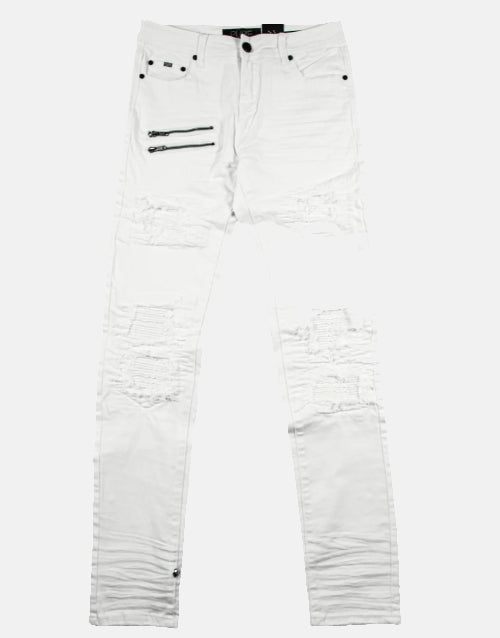 Pure Premium White Vicento Skinny Jeans