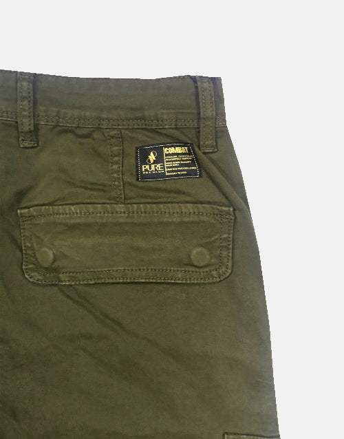 Pure Premium Giovani Olive Green Cargo Pants