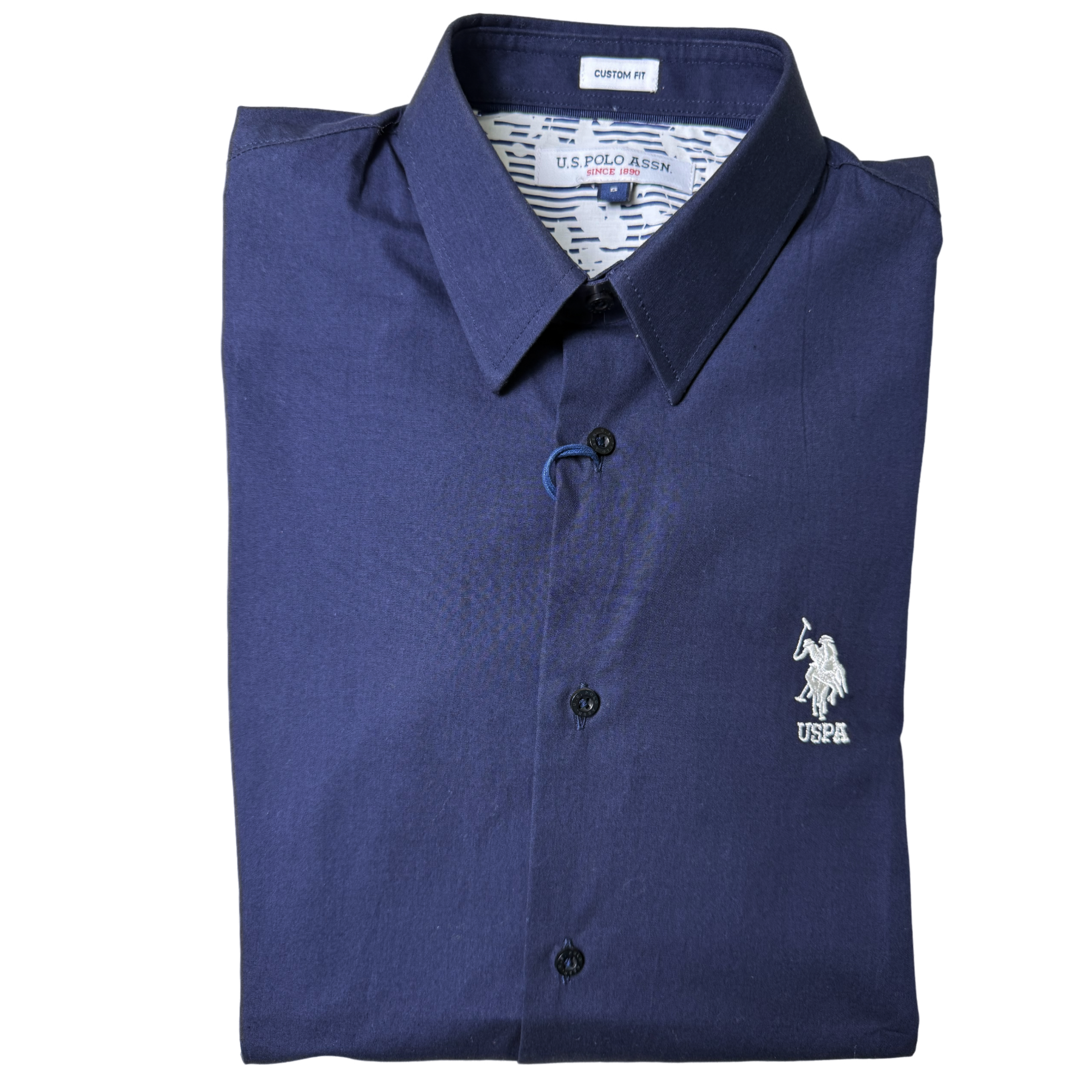 Polo USPA Woven Navy Blue Oxford Shirt