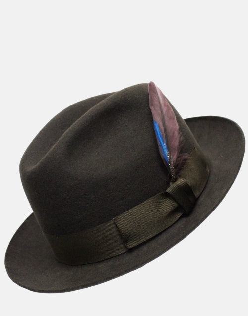 Trilby Deluxe Brown Choc Fedora Hat