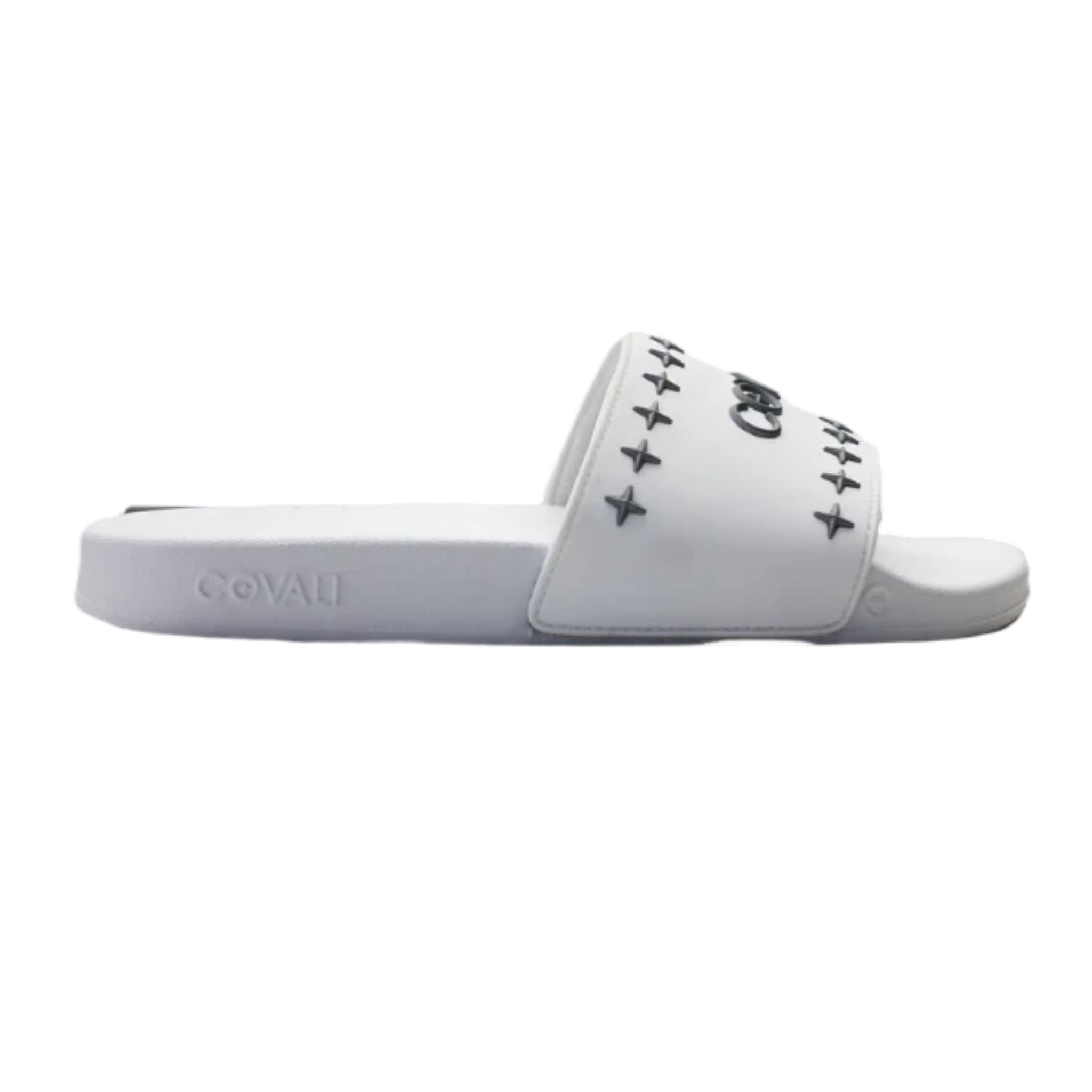 Covali Diablo White Slide Sandals