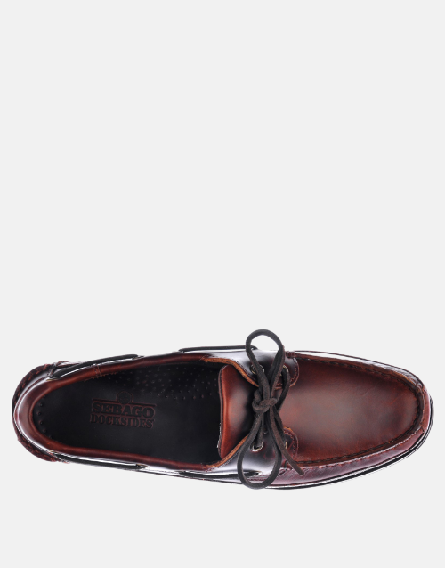 SEBAGO Leather Schooner in Brown Dockside