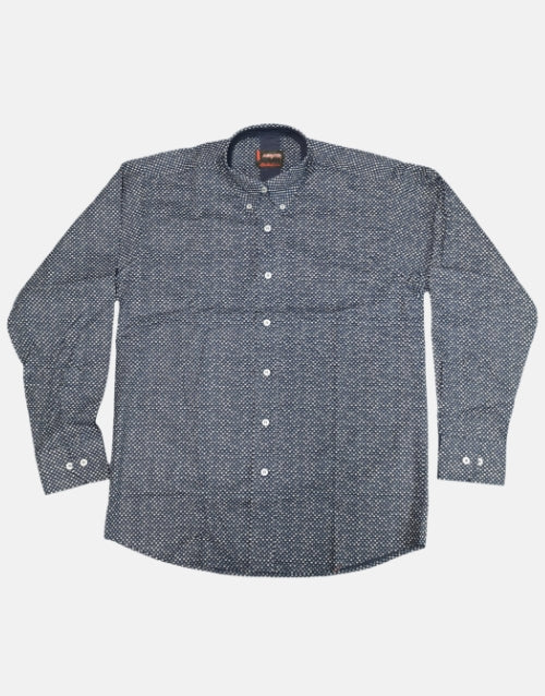 Aero LS Navy Block Shirt