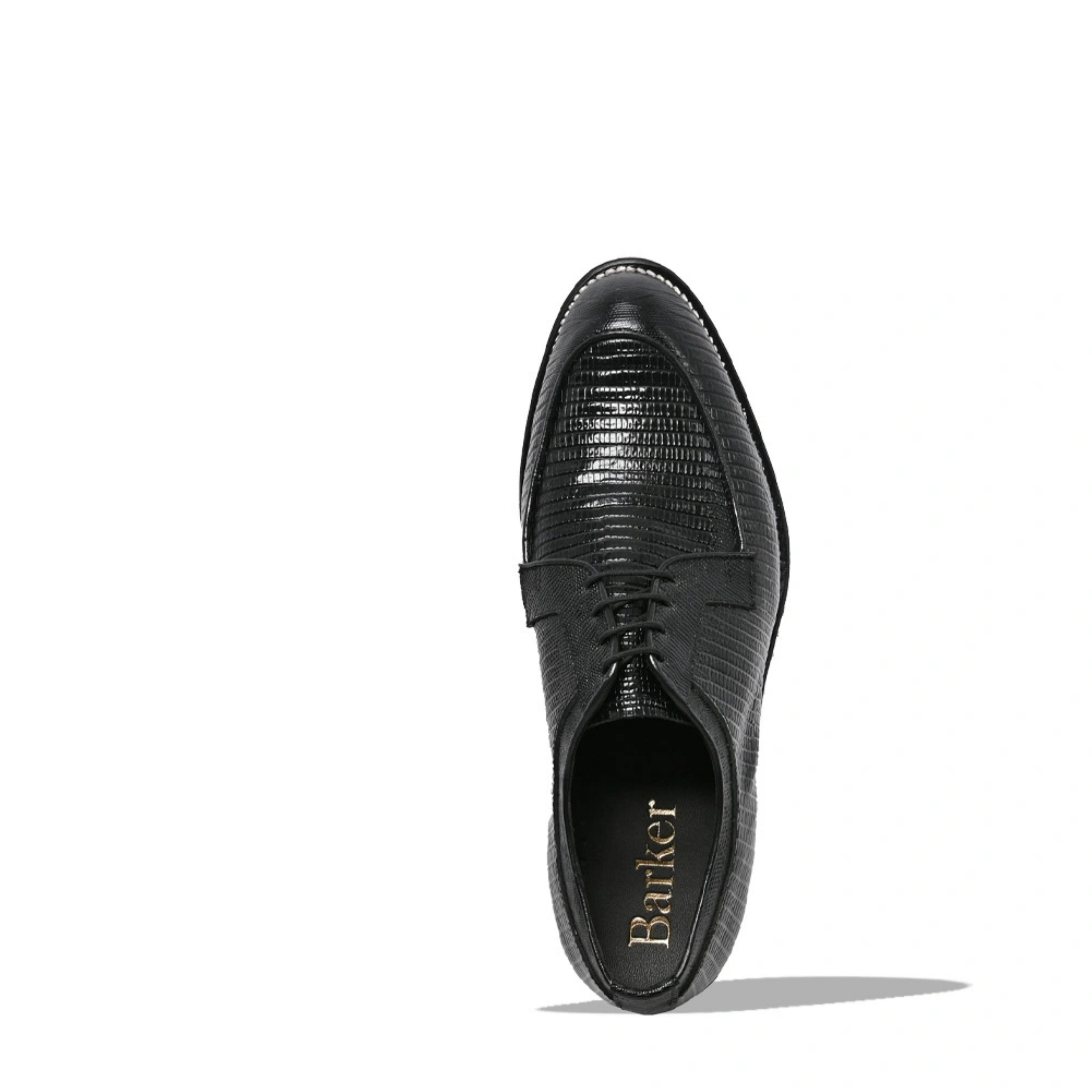 Barker Austin Black Lizard Shoes - Premium Formal Footwear