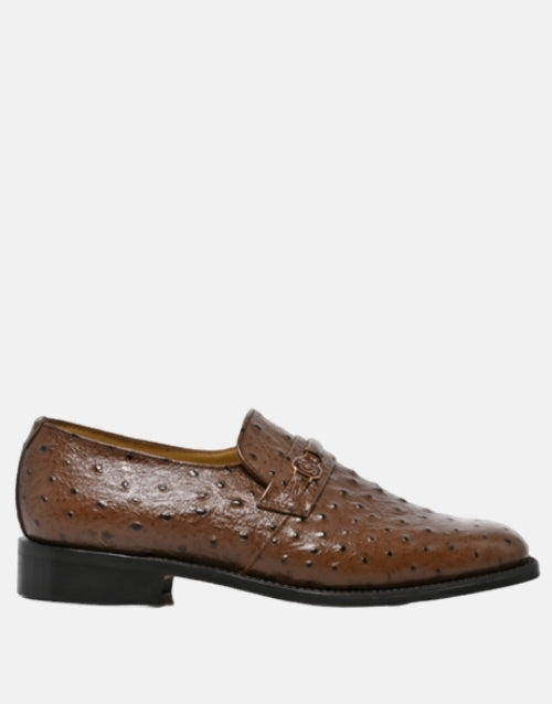 Crockett & Jones Leather Brown Ostrich Shoe