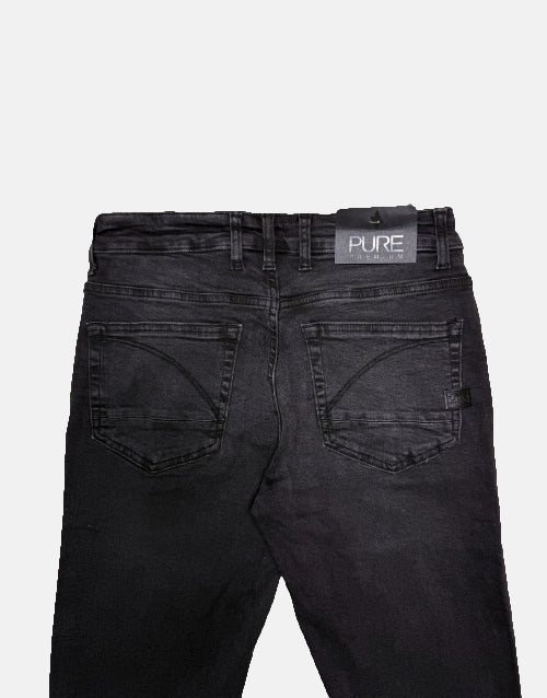 Pure Premium Stretch Black Skinny Denim Jeans