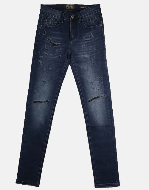 PURE PREMIUM Ceprano Blue Black Skinny Jeans
