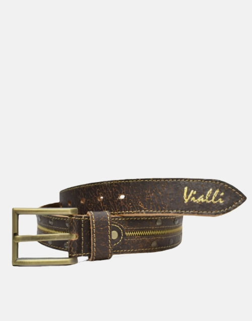 Vialli  Leather Franzosi Brown Belt