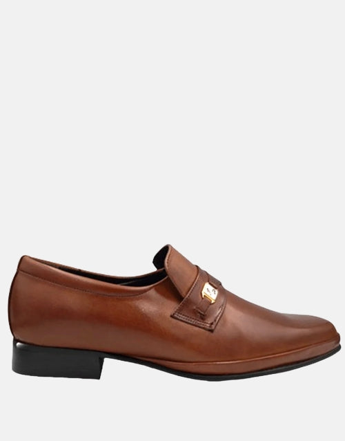 JOHN DRAKE Leather  Dark Brown Moccasin