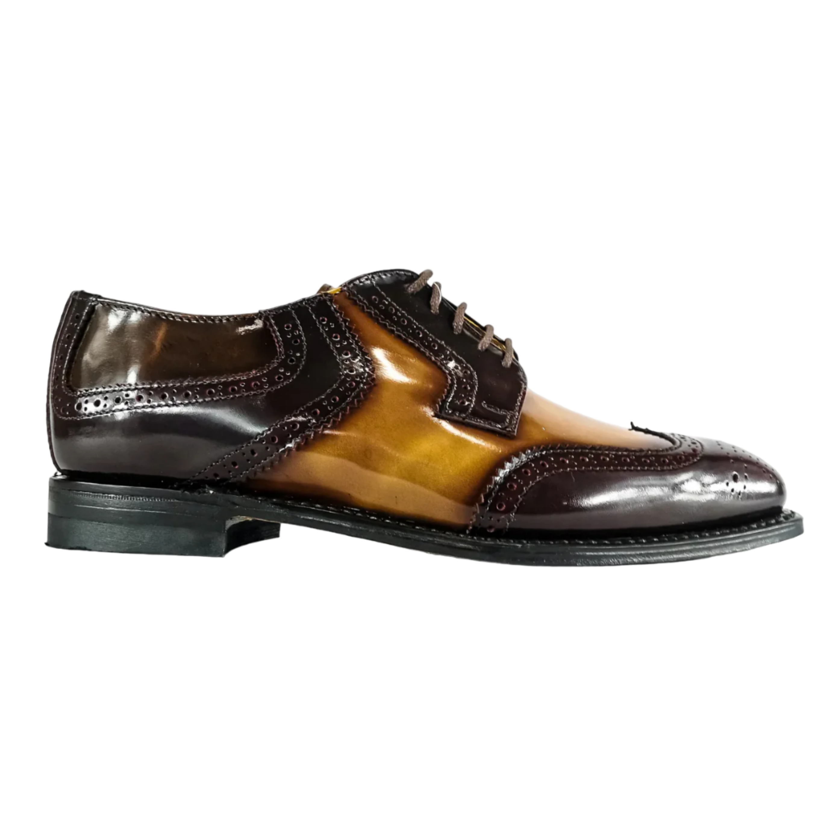 Medicus Leather Royal Burgundy  Tan Walnut Shoe