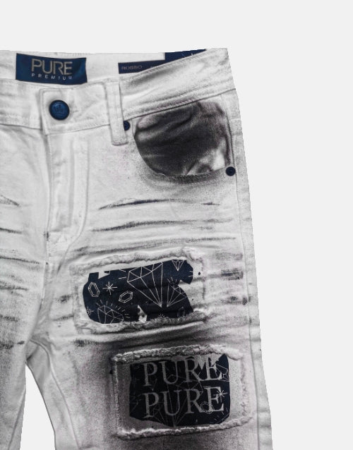 Pure Premium Rosso White Skinny Jeans