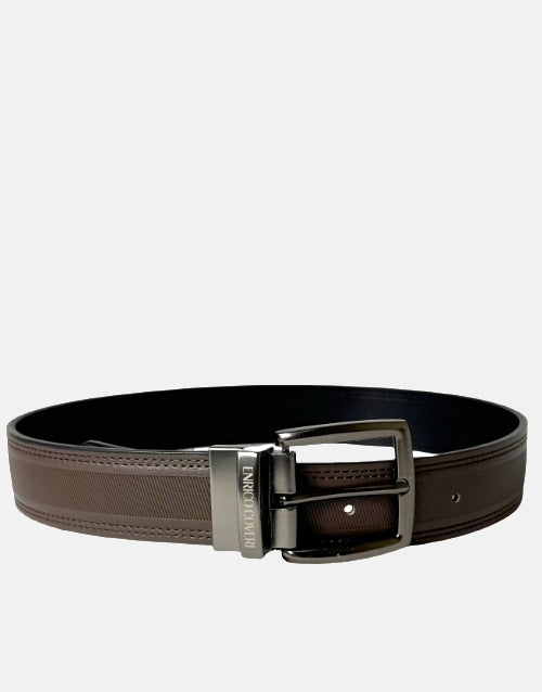 Enrico Coveri Brown Leather Reversible Belt