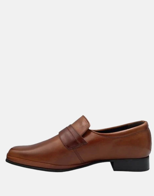 JOHN DRAKE Leather  Dark Brown Moccasin