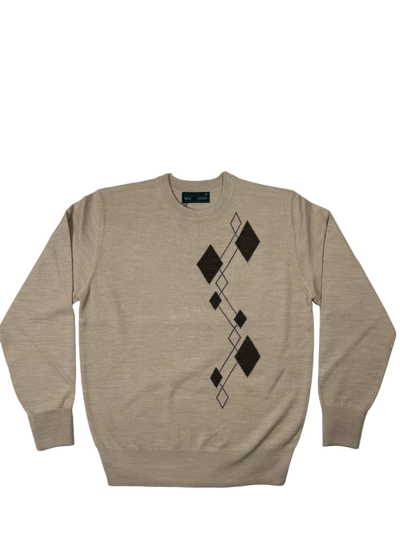 NEW GENTS Oat Meal Crew Neck Knitwear