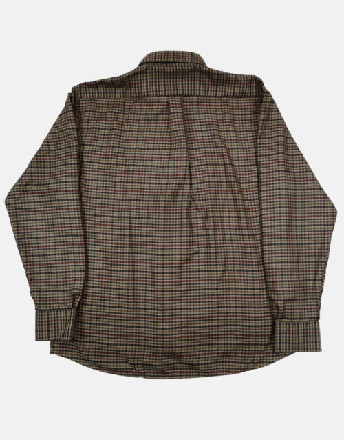 Aero Cable Brown Checkered LS Shirt
