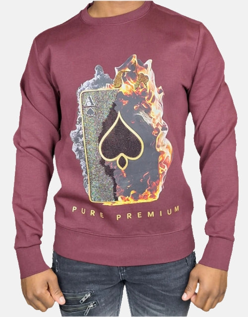 PURE PREMIUM Pino Burgundy Sweater