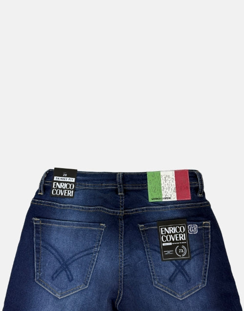 Enrico Coveri Blue Skinny Fit Jeans