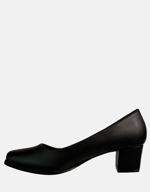 Ladies Carlo Bossi Black Block High Heels