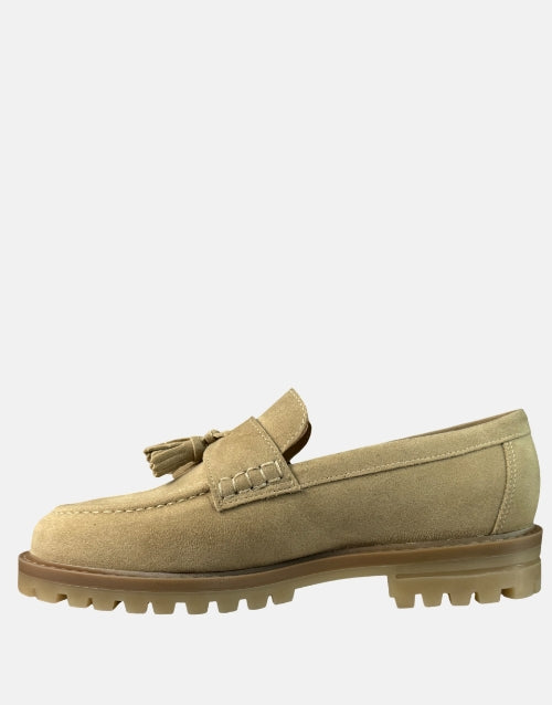 Filo Taupe Suede Tassel Moccasin