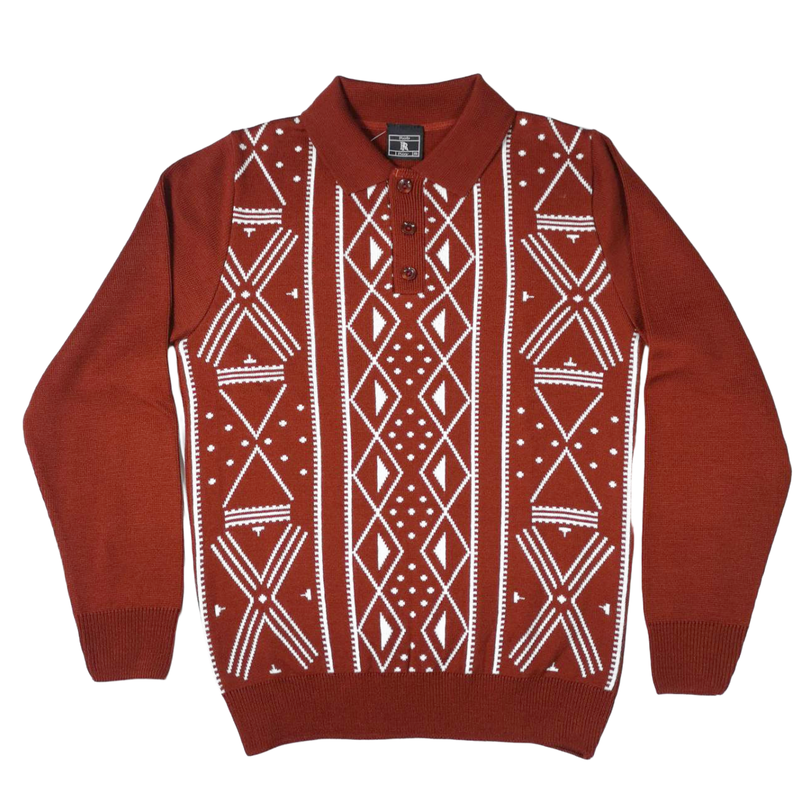 Rob Roy Traditional Rust Golfer Knitwear