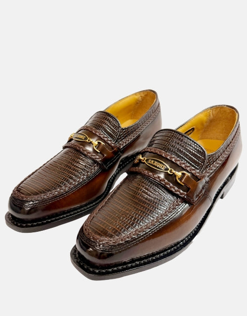 Saxone of Scotland Leather Walnut Moccasin