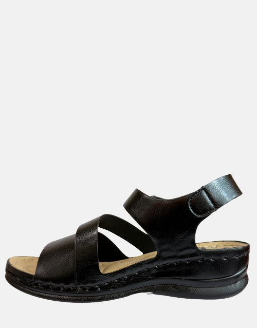 Ladies Carlo Bossi Platform Black Sandals