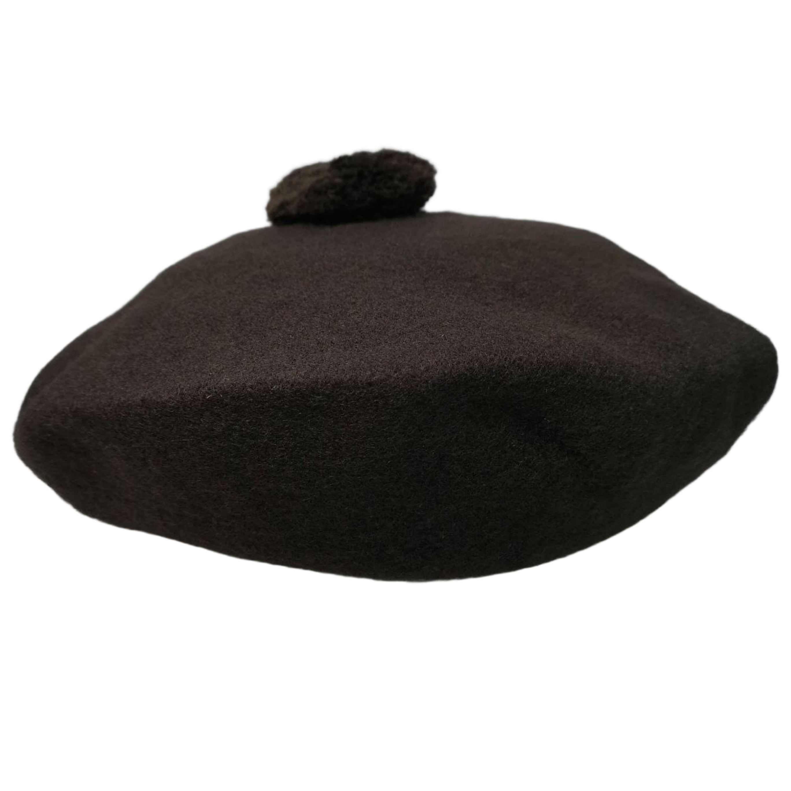 Bostonian Beret  Pom Pom Brown