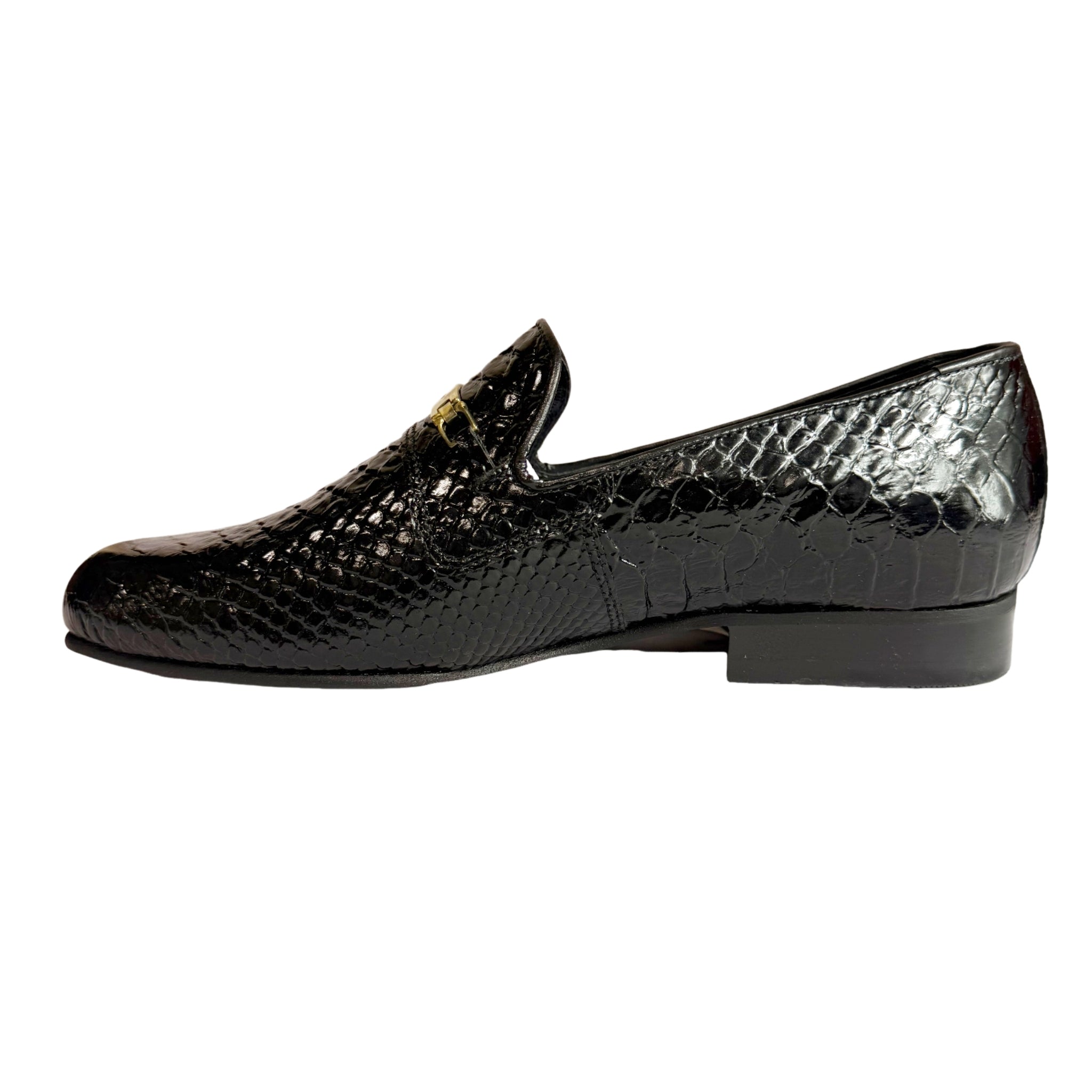 John Drake Black Leather  Moccasin