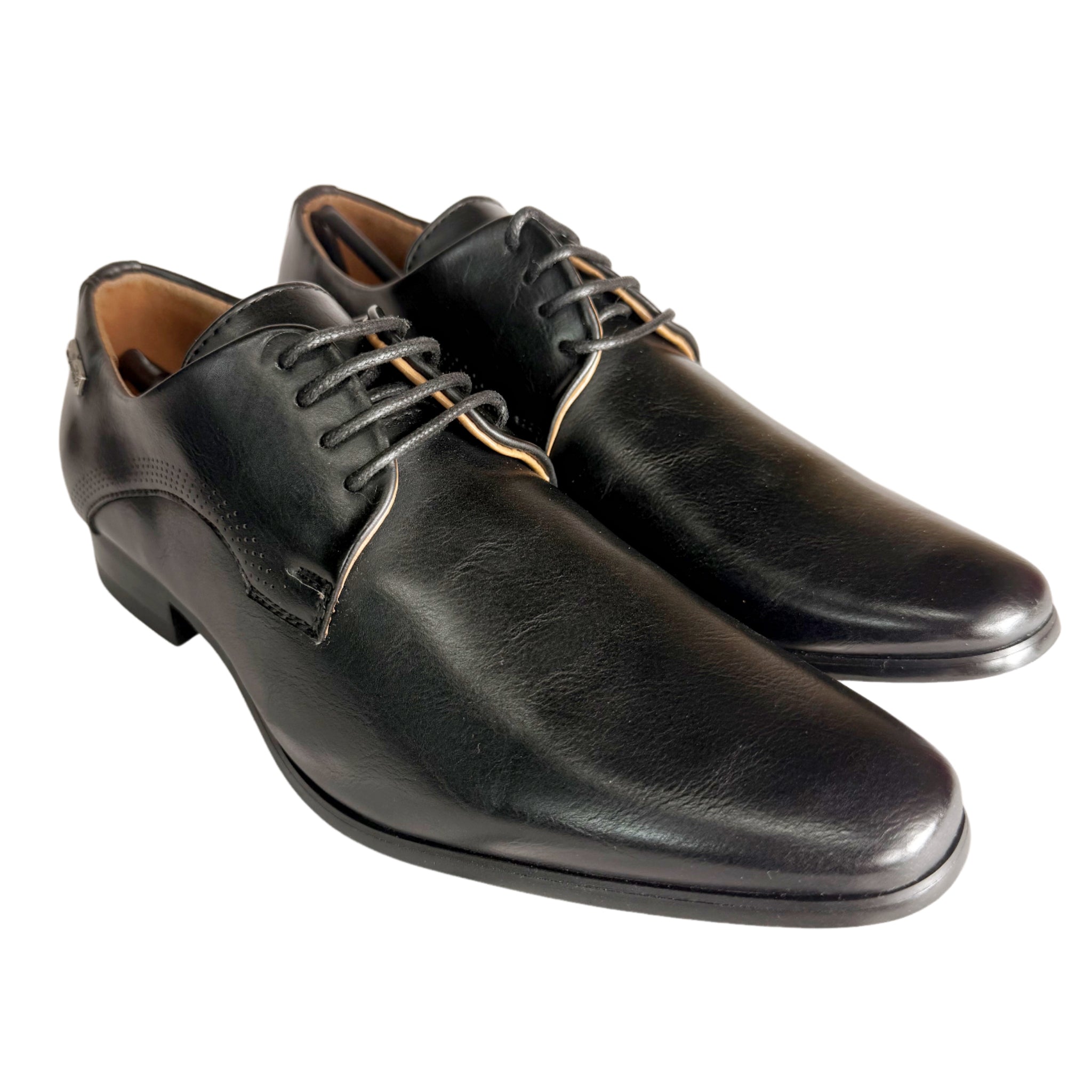 Gino Paoli Black Youths Formal Shoes