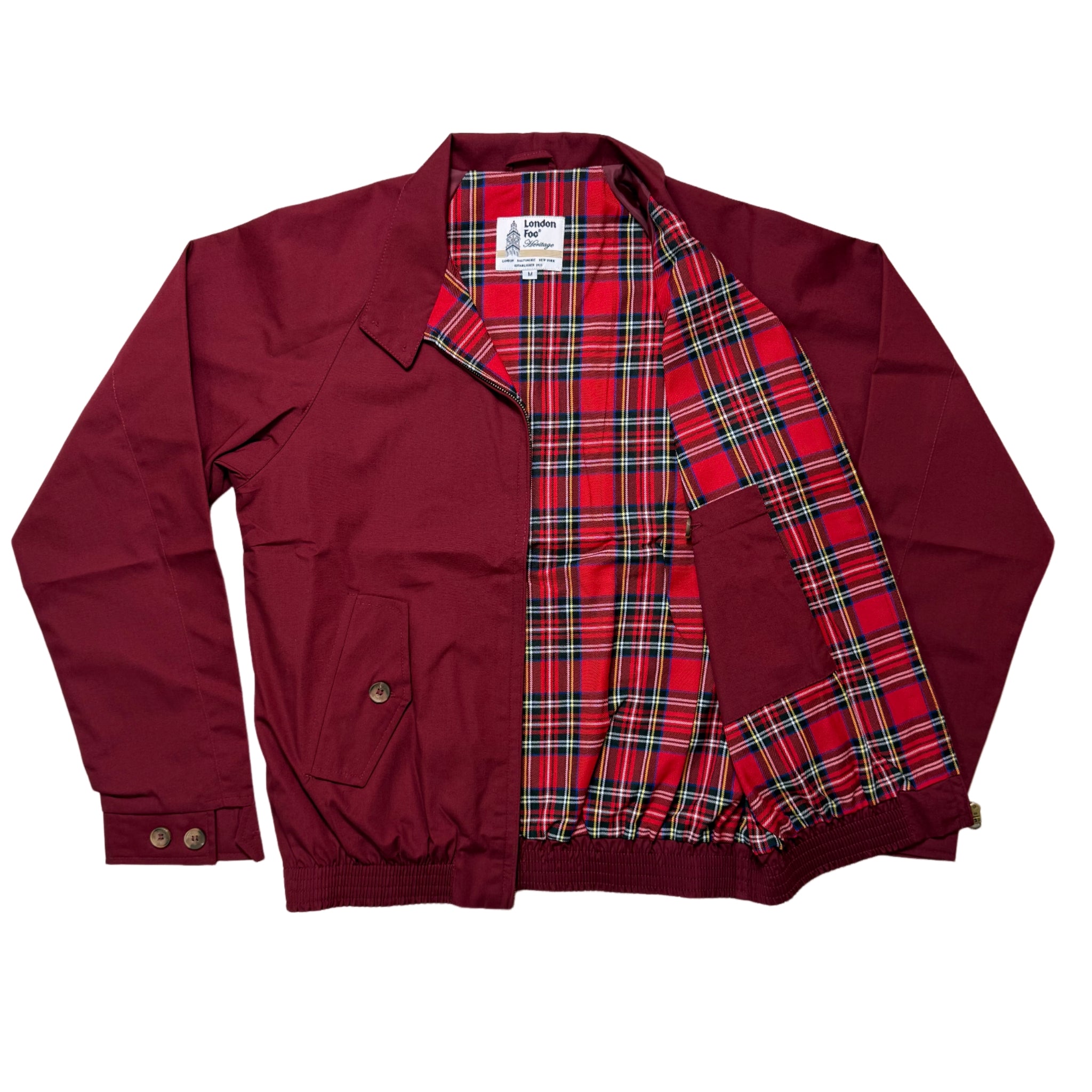 London Fog Burgundy Harrington Jacket