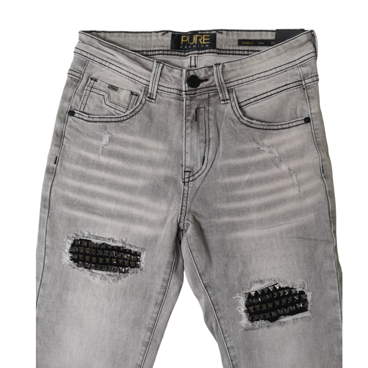 Pure Premium Diablo Grey Skinny Denim Jean