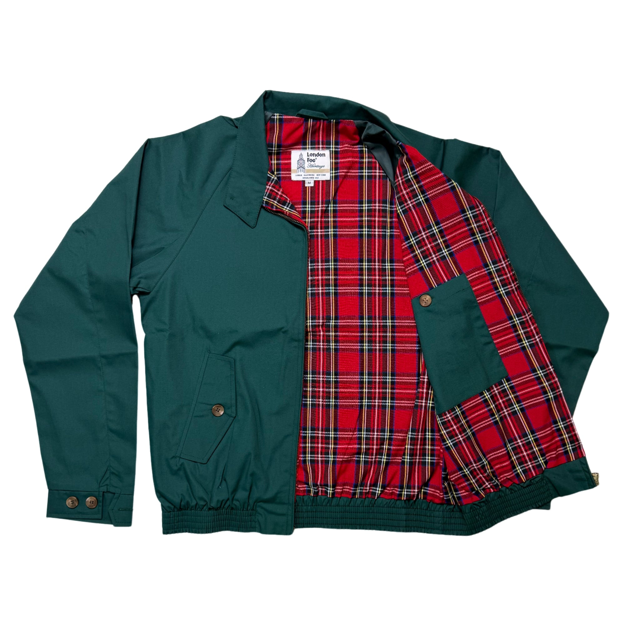 London Fog Racing Green Harrington Jacket