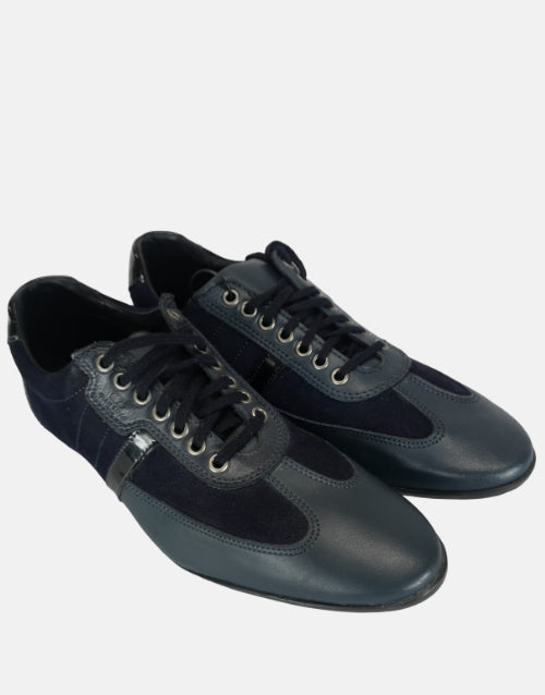 Gian Luca Italian Leather Suede Navy