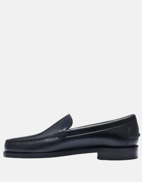 Sebago Leather Bass Frank Black Mocassin