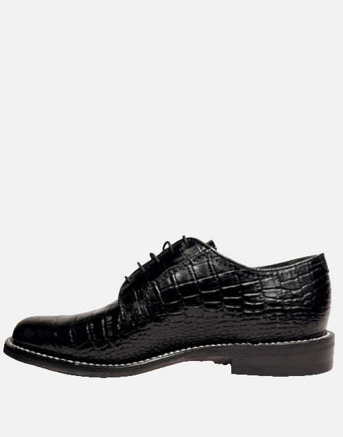 Florsheim Leather Varsity Croc Black Shoe