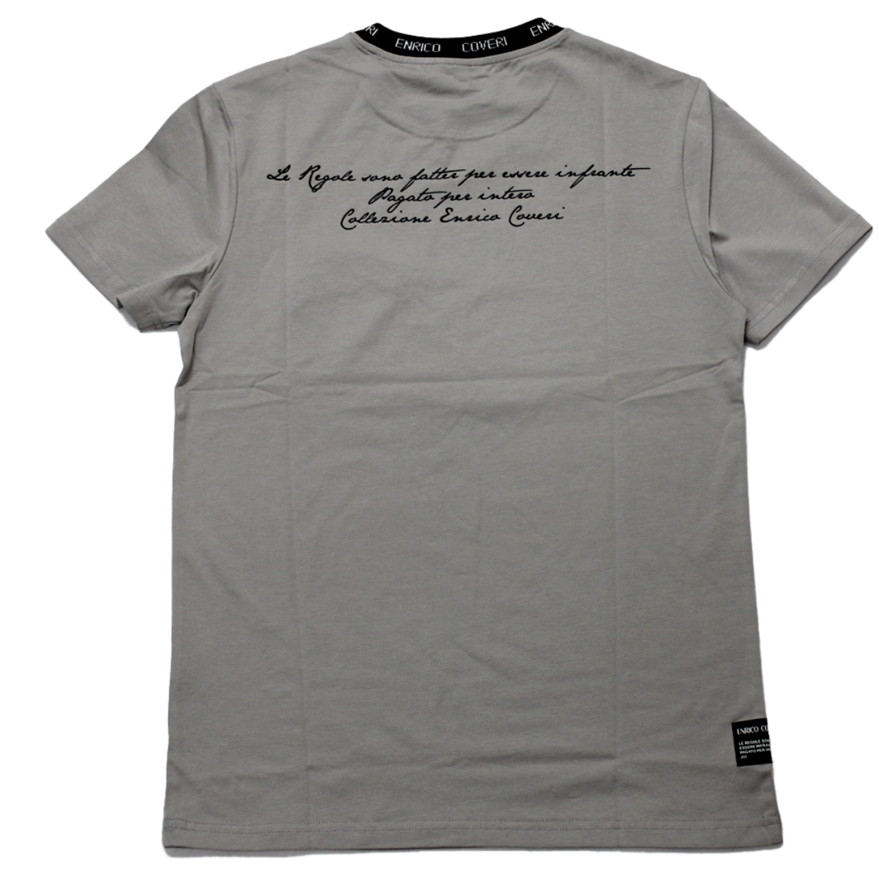 ENRICO COVERI Silver Grey T Shirt