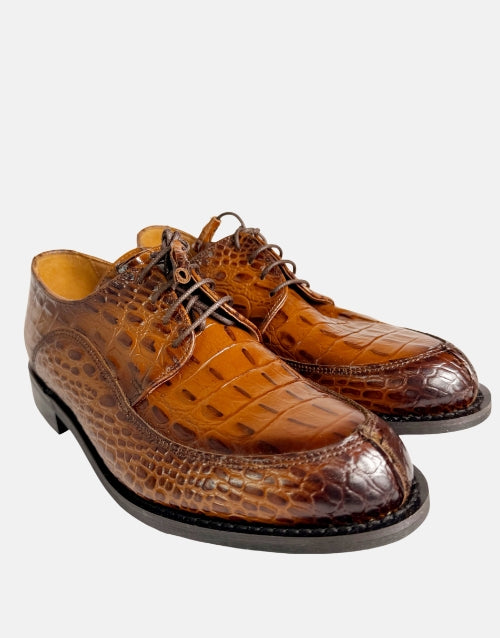 Bishop Leather Croc Tan Brown Shoe