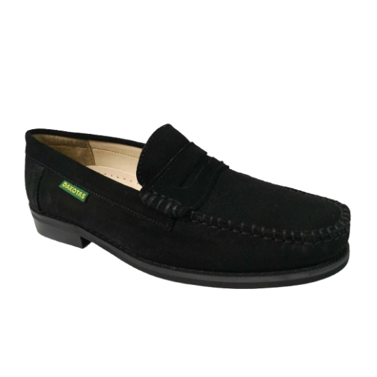 DAKOTAS Black Suede Mocassin