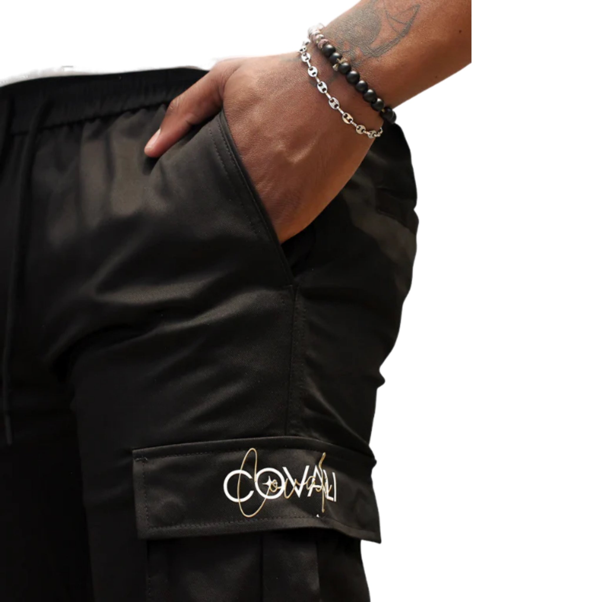 COVALI Black Cargo Pants