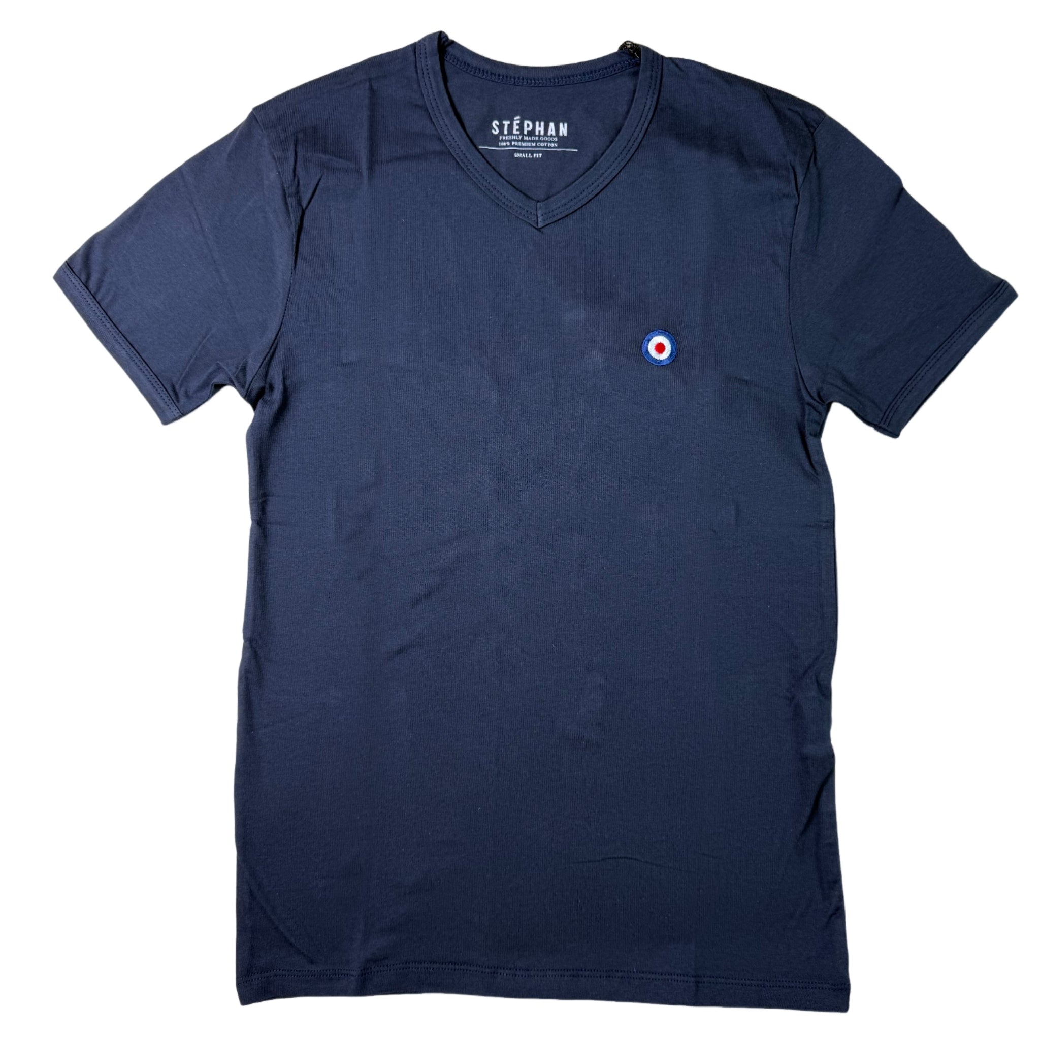 Stephan V Neck Navy Tee