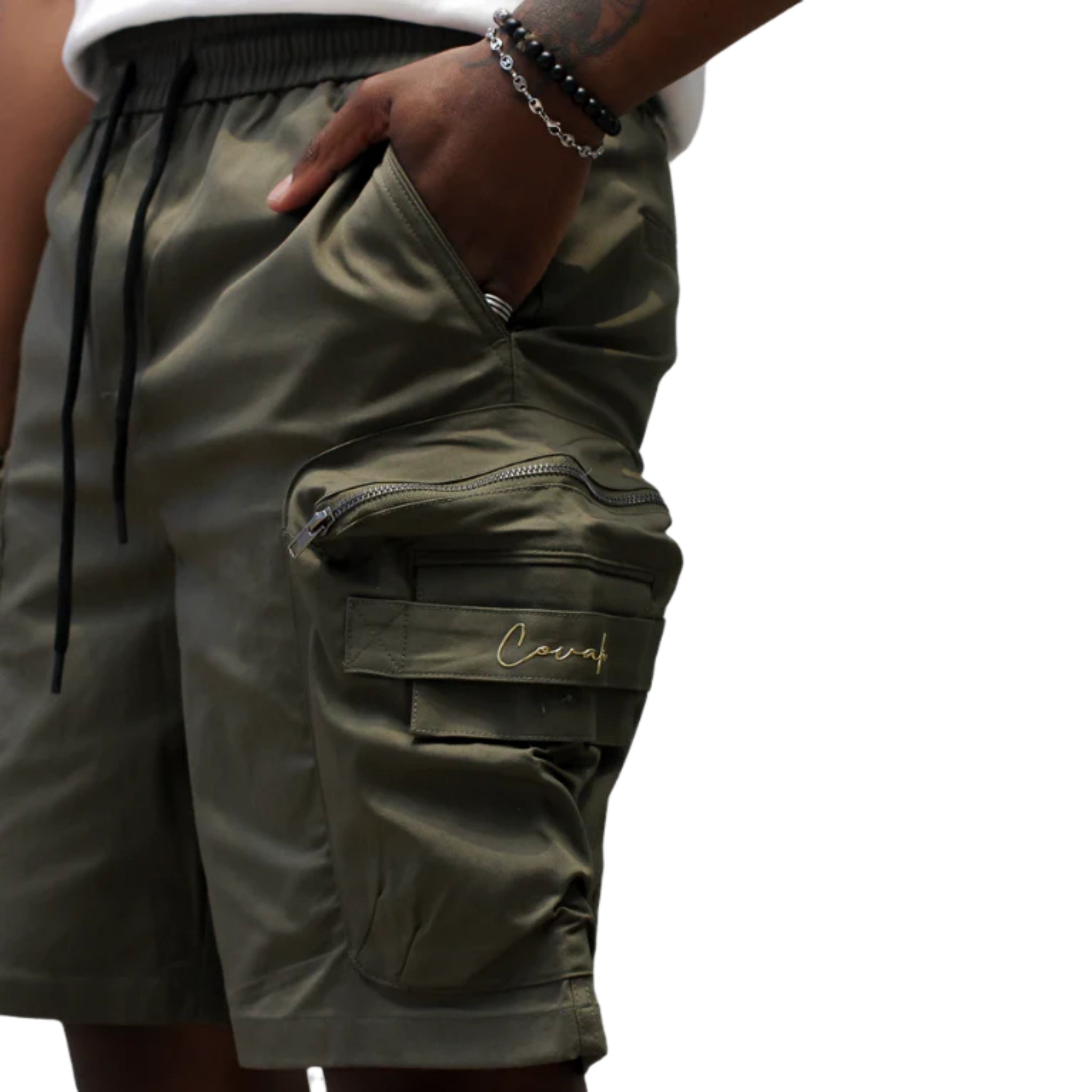 COVALI Short Green Cargo Pants